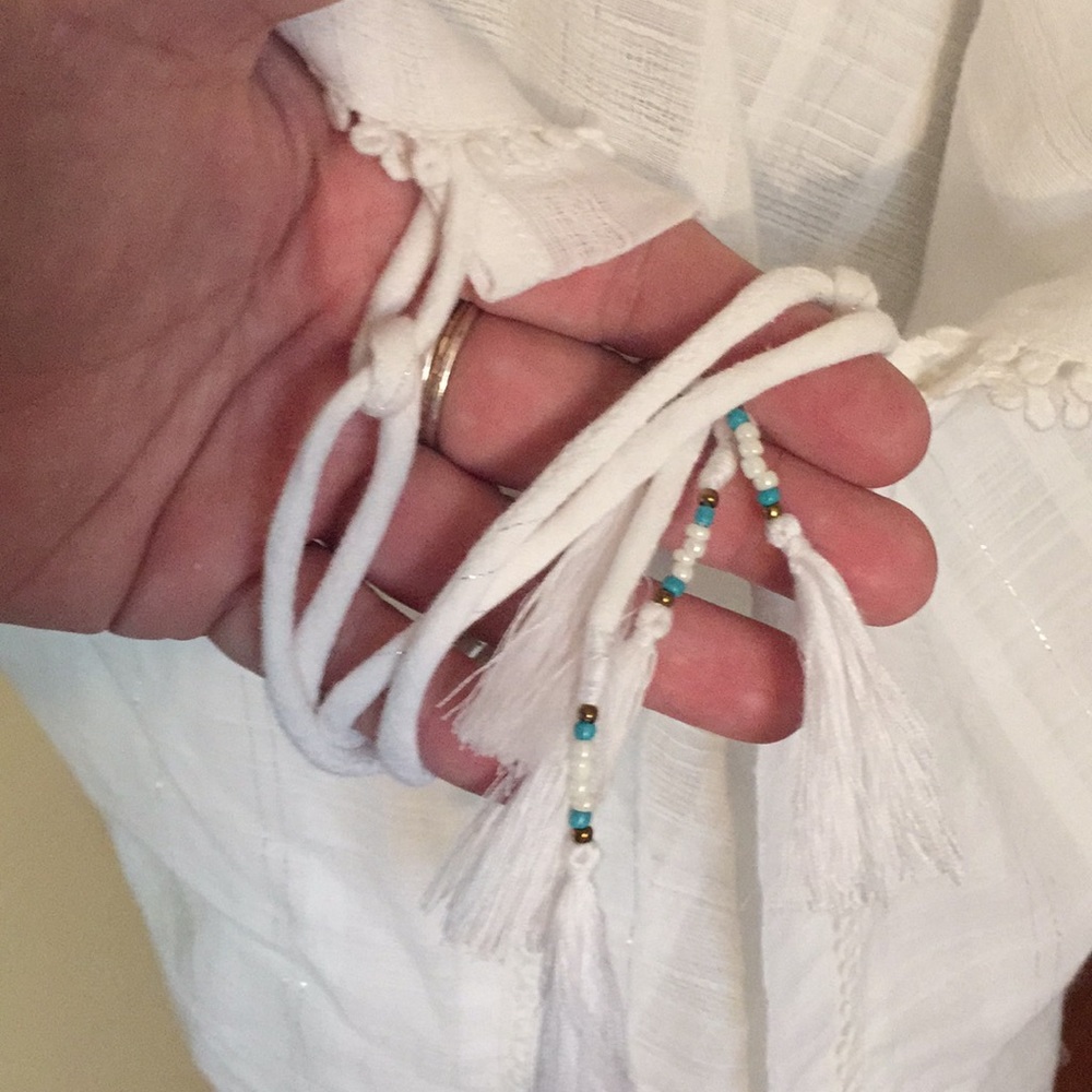 Anthropologie MUCHE MUCHETTE Embroidered Swim Coverup Ethereal Fringe $179 NEW - Picture 7 of 8